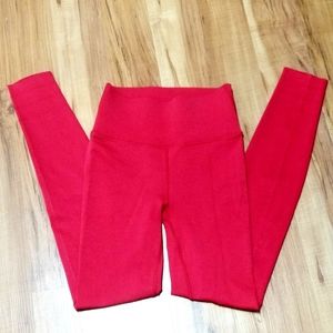 Fabletics High-Waisted SculptKnit® Legging Sz S Red Full-Length